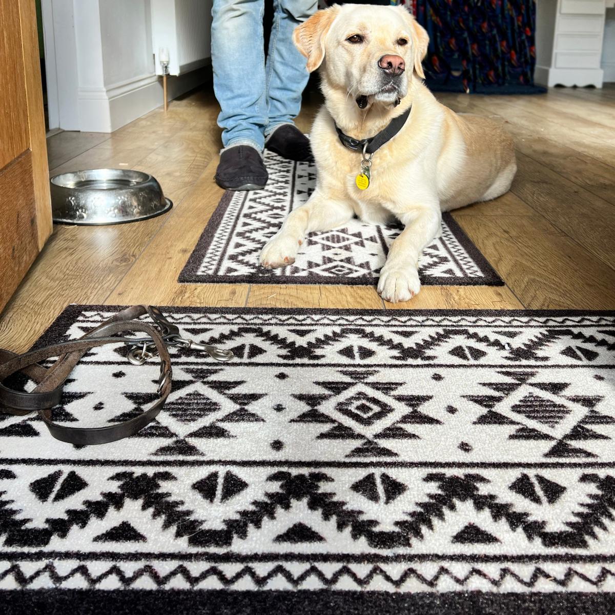 My Tribal Washable Indoor Doormat in Black 50x75cm – image 2