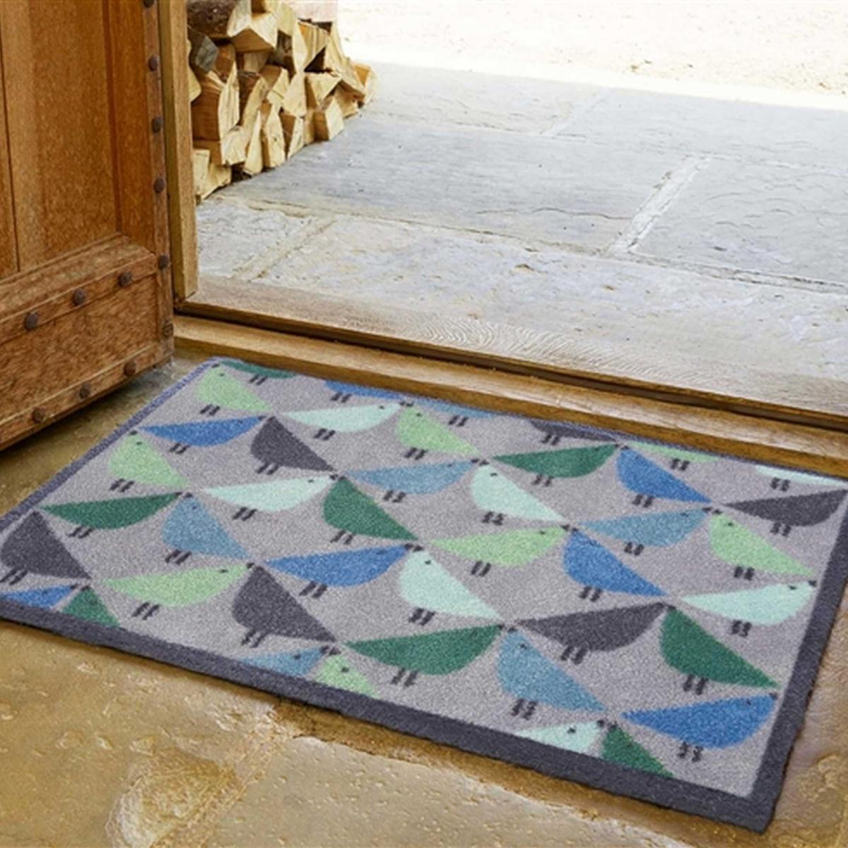 Lintu Bird Doormats By Scion in Blue Grey – image 1