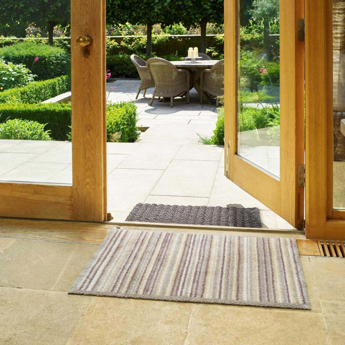 Stripe Washable Doormats in Sandstone Beige by Turtlemat 40x60cm – image 2