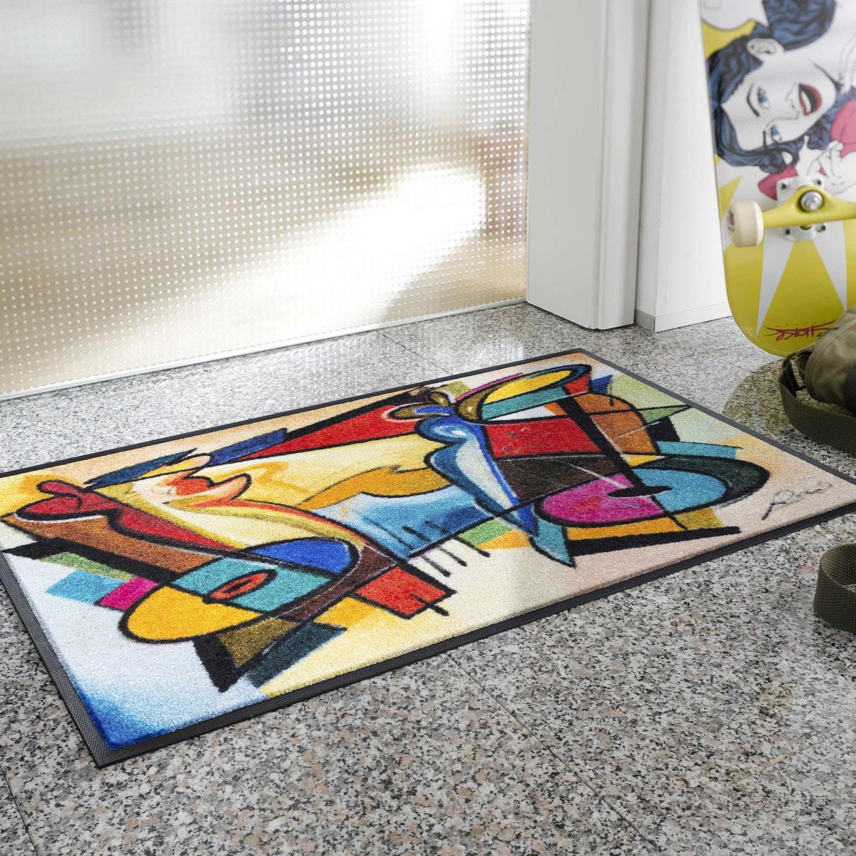 Festival Mood Washable Floor Mats in Multicolour – image 1