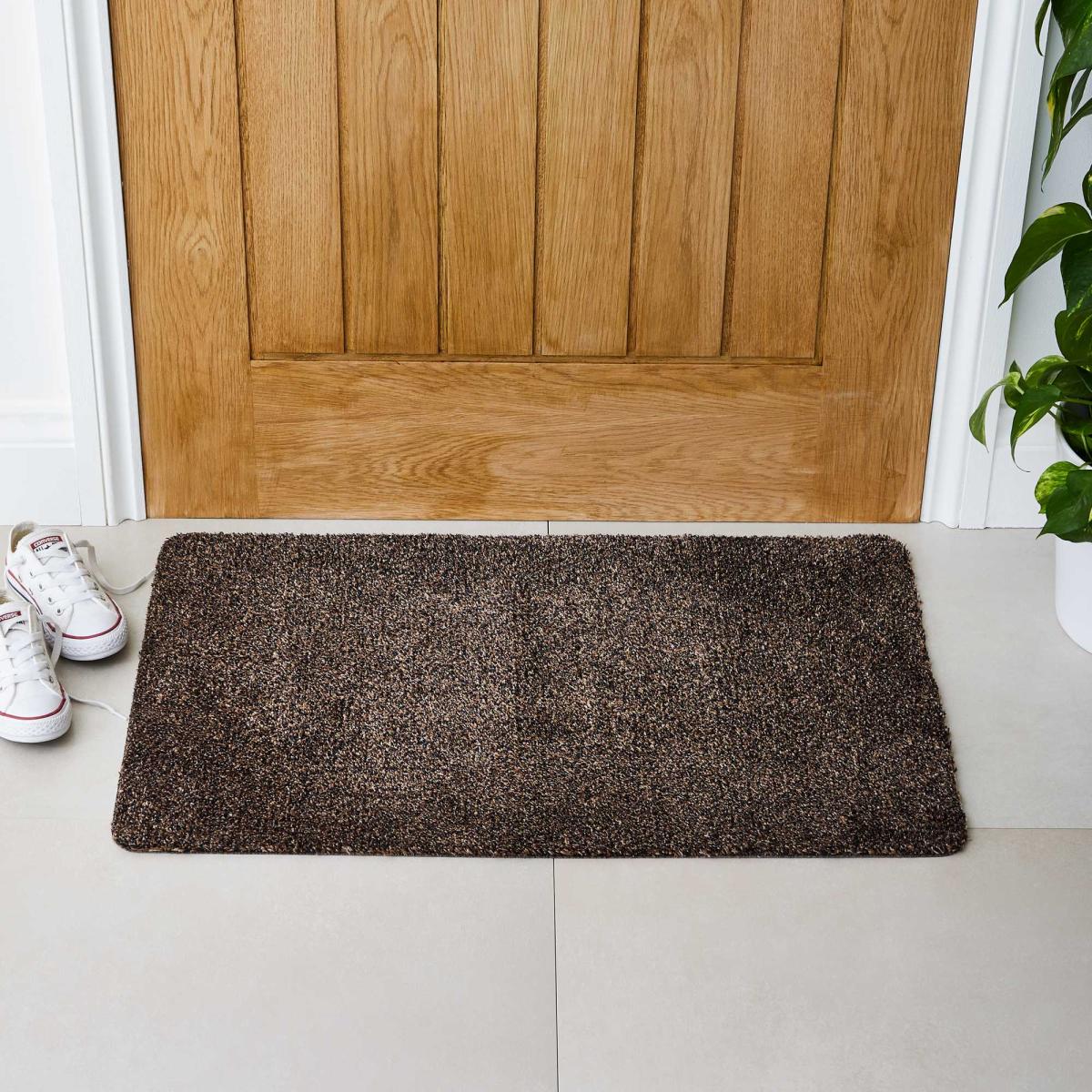 Plain Washable Doormat in Taupe Beige 50x80cm – image 2