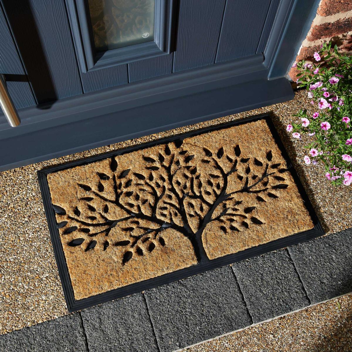 Tree Of Life Coir Doormats in Natural