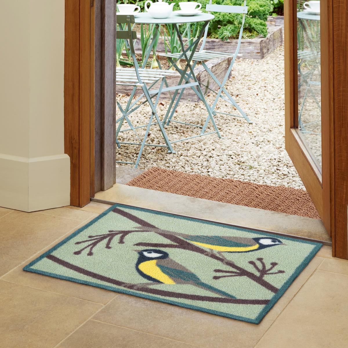 Great Tit Washable Doormats in Green – image 2