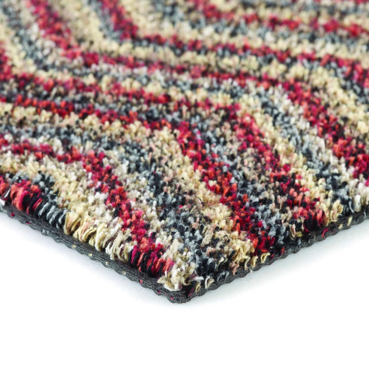 Cotton Candy Zig Zag Washable Doormat in Spice Red 50x75cm – image 3