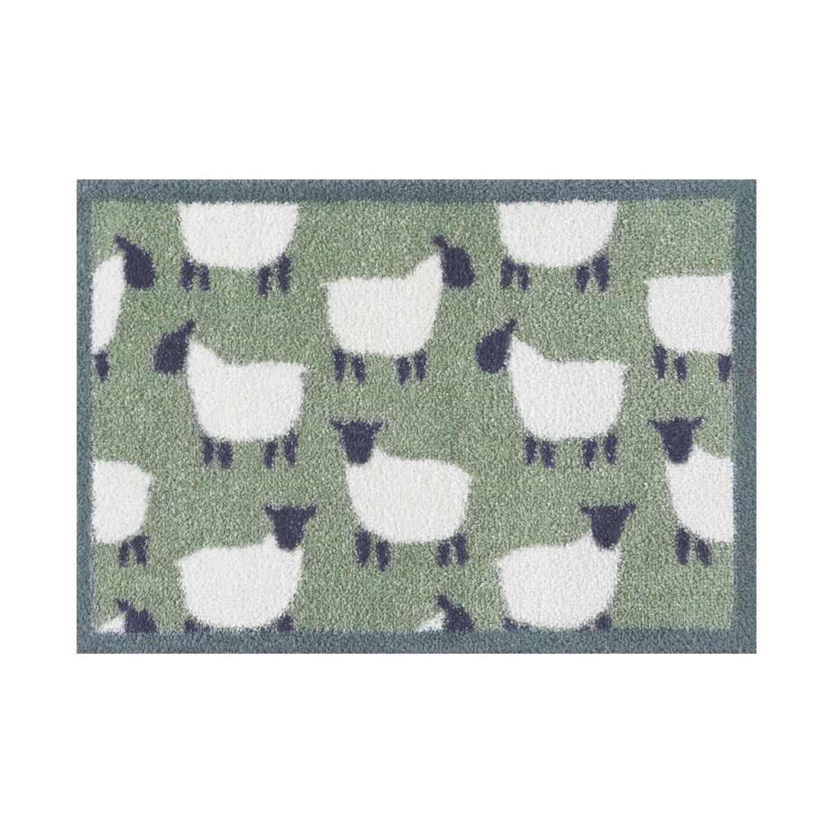 Flock Sheep Doormats in Green by Turtlemat 60x85cm – image 4