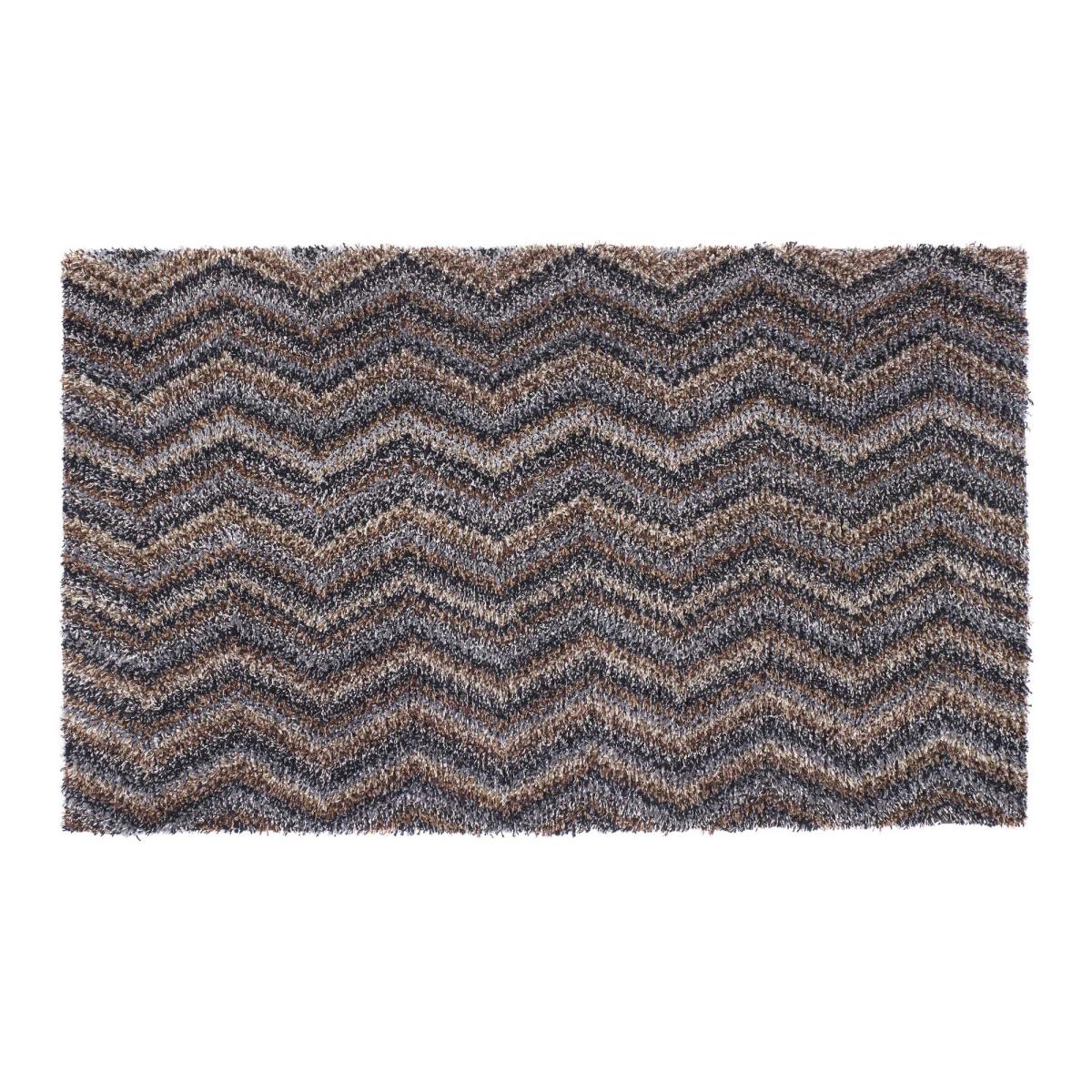 Cotton Candy Zig Zag Washable Doormat in Rocks Grey 80x150cm – image 5