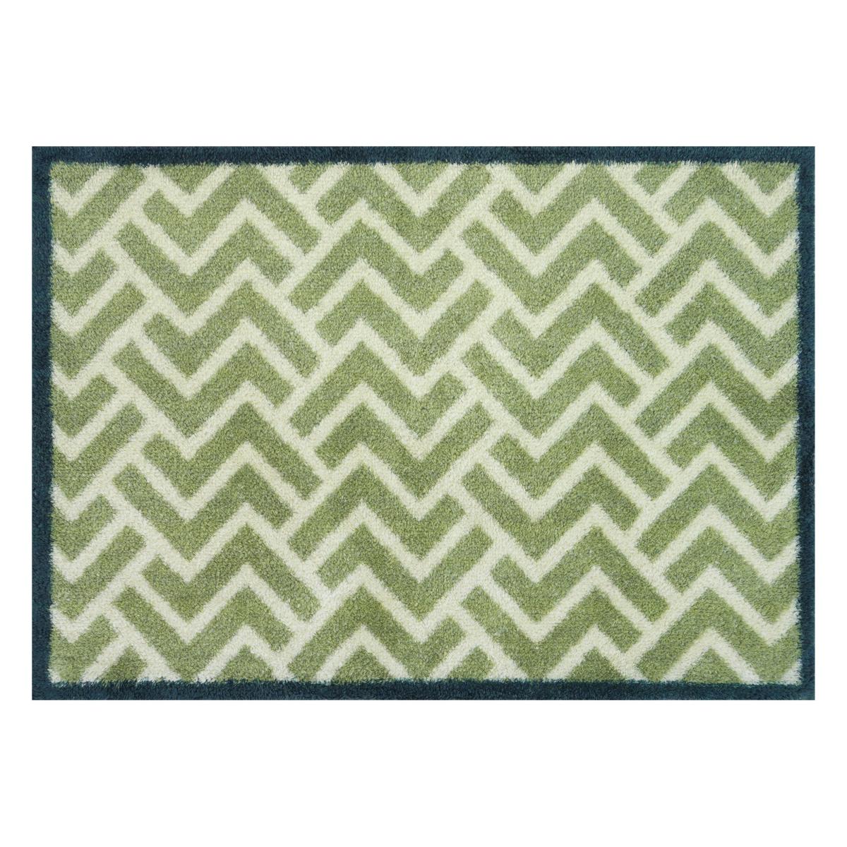 Herringbone Tiles Washable Doormats in Green 60x85cm – image 2