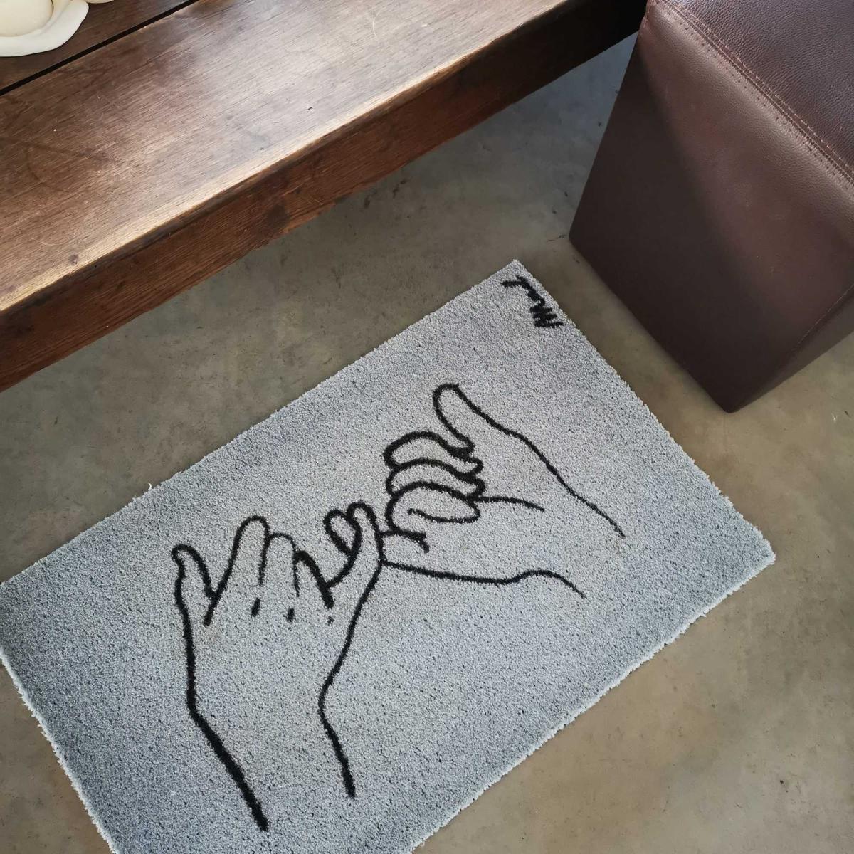 Anton Pinky Promise Washable Floor Mats in Blue – image 1