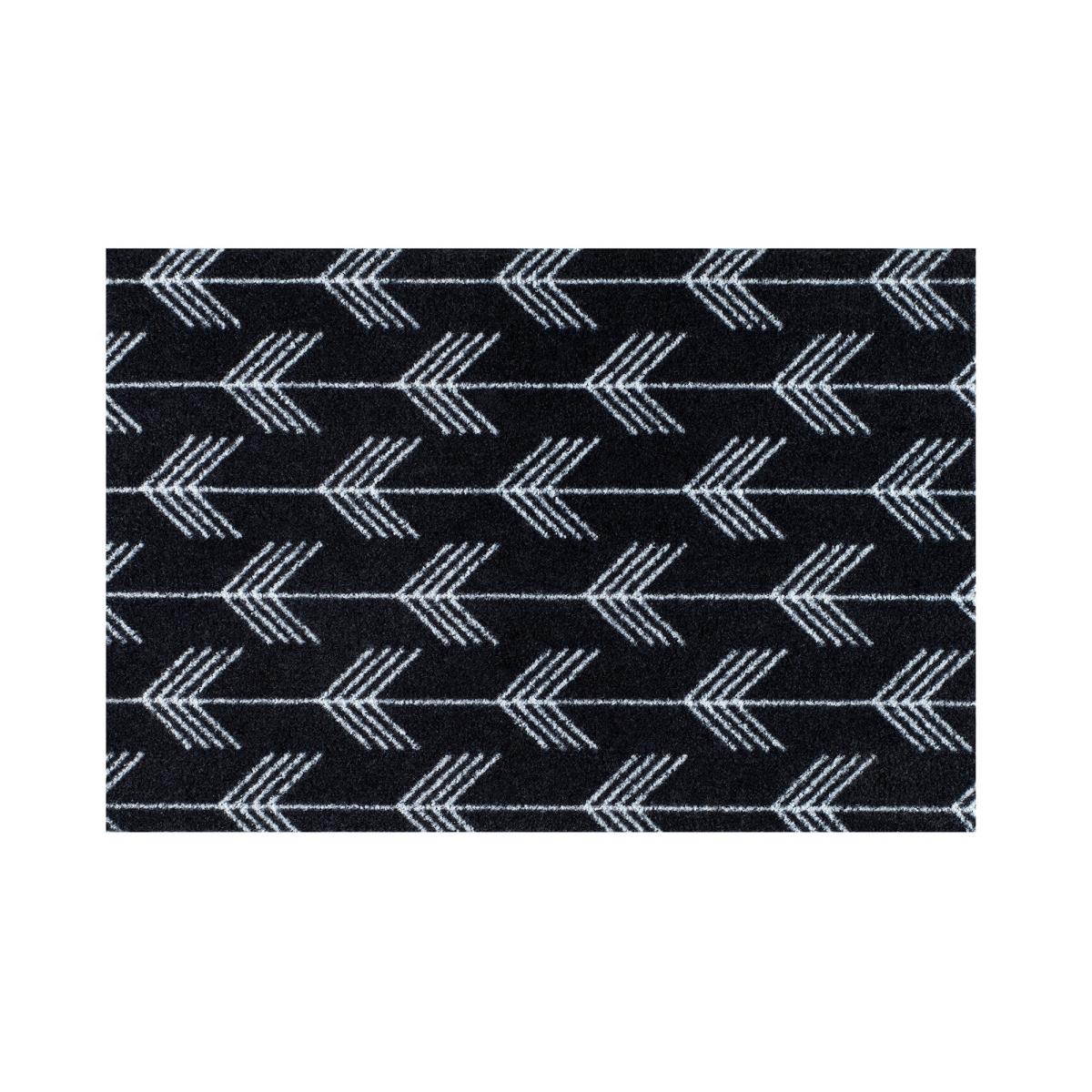 Trendy Brush Arrows Geometric Doormat in Black White 50x75cm – image 3