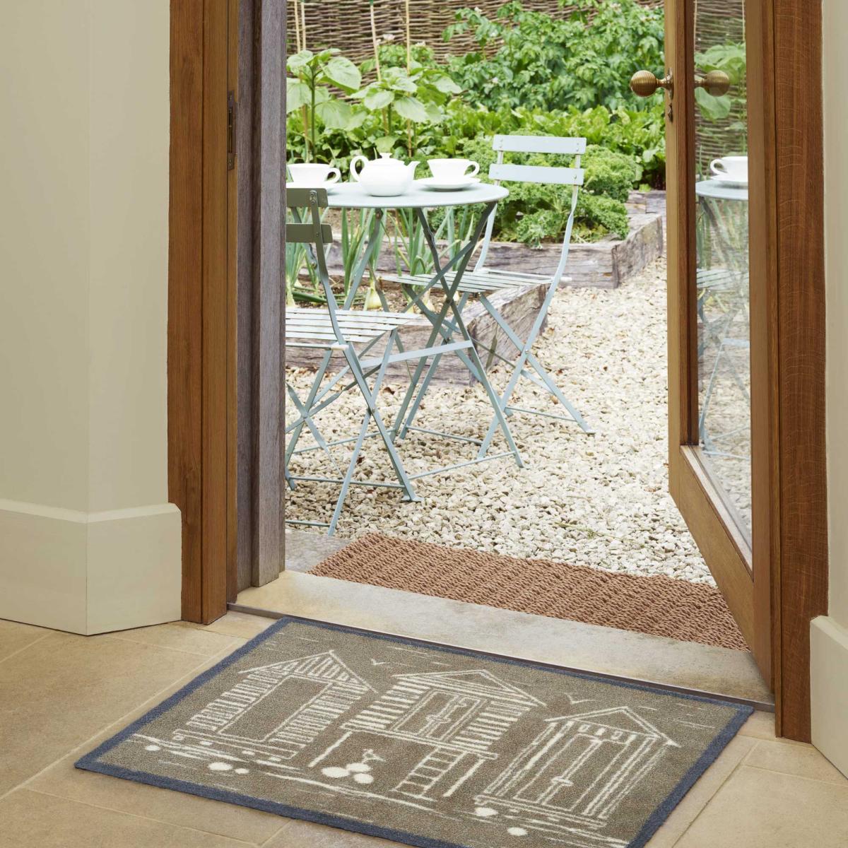 Beach Huts Doormats By Sanderson in Natural Beige – image 1