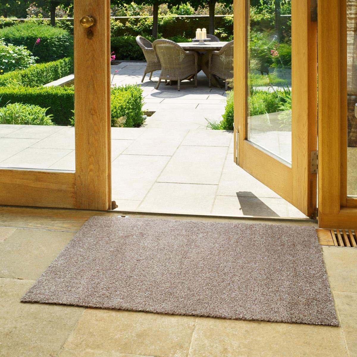 Multi Grip Washable Plain Doormat in Fawn Brown 75x150cm – image 2