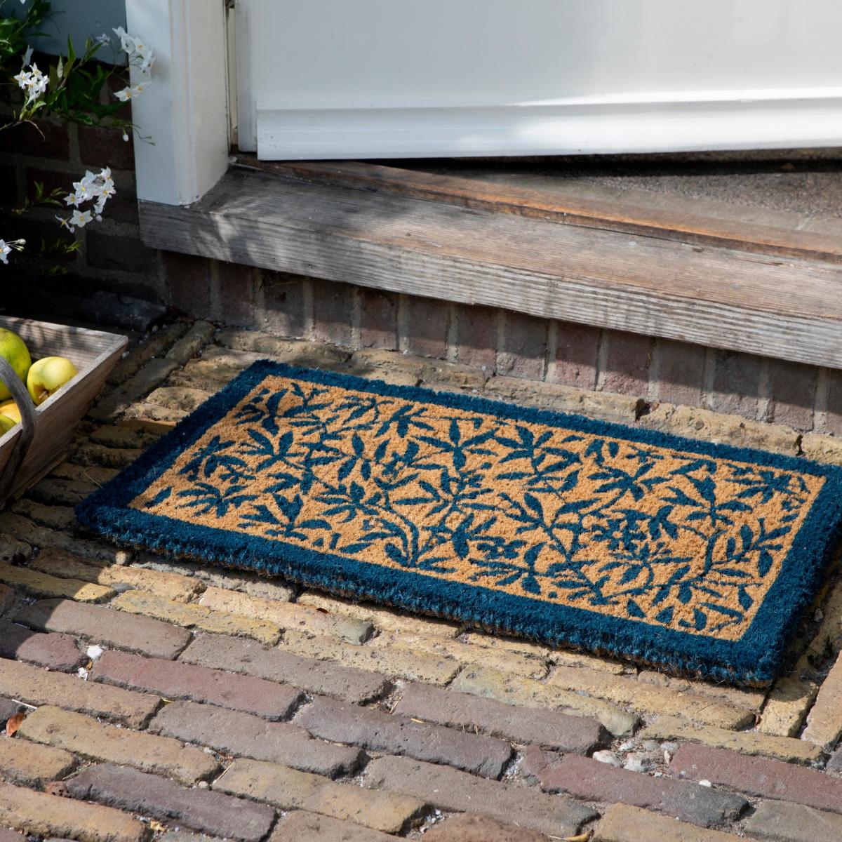 Cleavers Doormat 080918 by Laura Ashley in Midnight Seaspray Blue 40x70cm – image 1