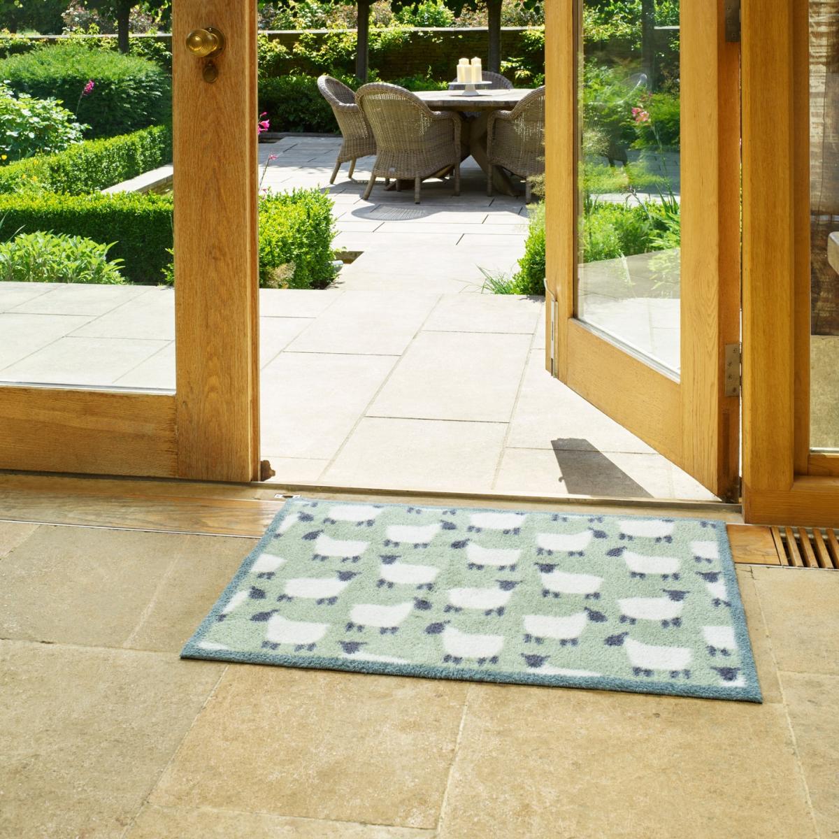 Flock Sheep Doormats in Green by Turtlemat – image 2