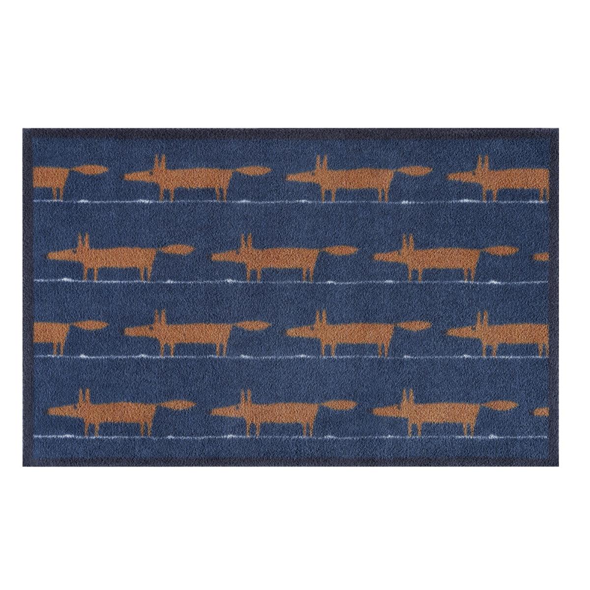 Mr Fox Running Doormats in Navy Blue by Scion 75x120cm – image 2