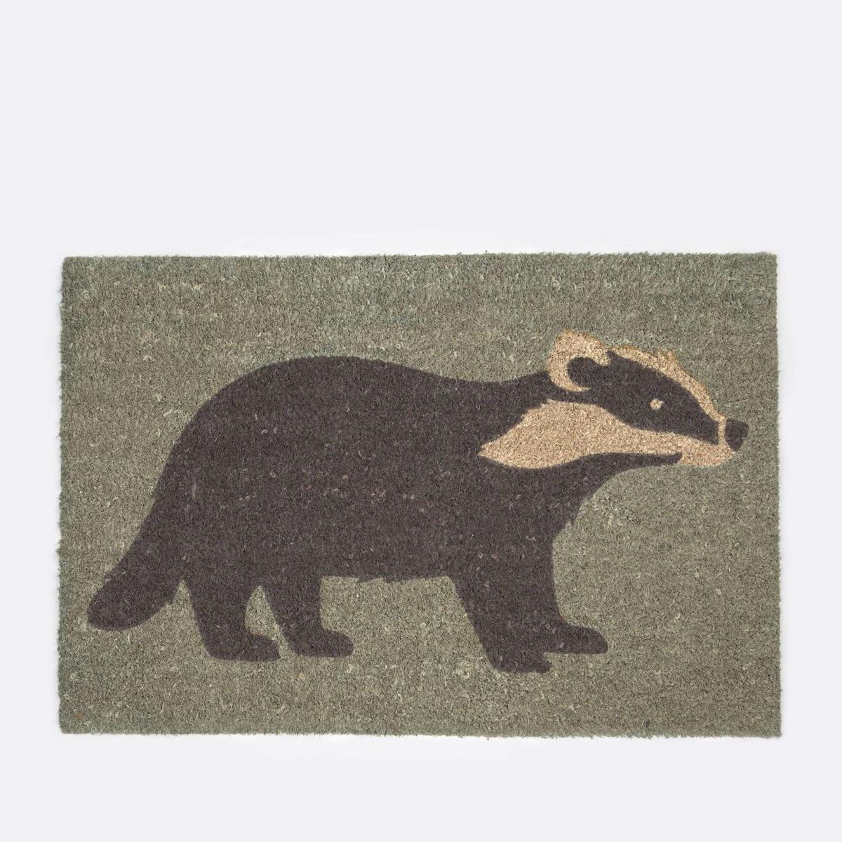 Badger Coir Doormat in Dusky Green – image 2