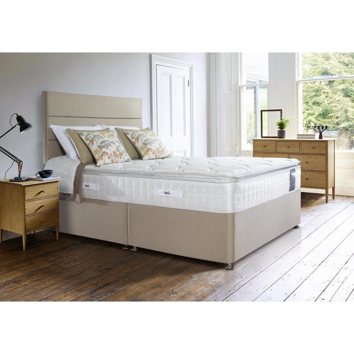 Sealy - Latex Pillow Top 1400 Divan Set - King Size - Beige – image 2
