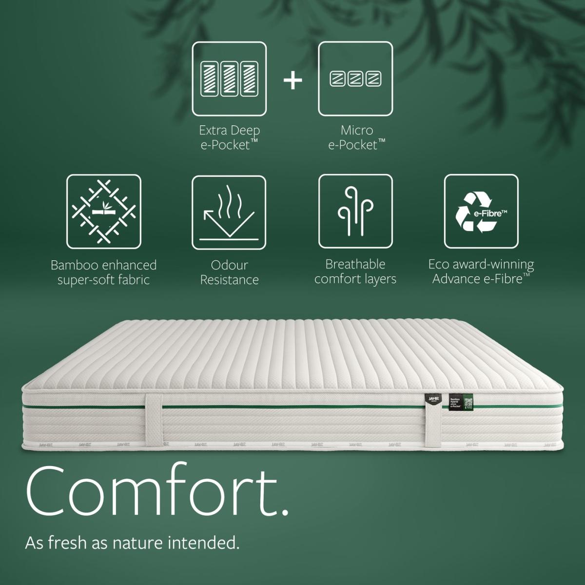 Jay-Be Bamboo Hybrid 2000 Mattress - Kingsize – image 10