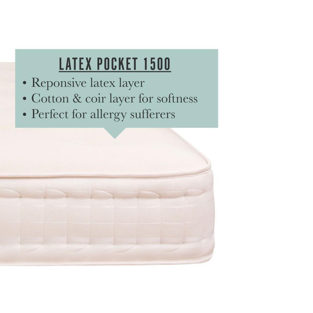 Heal's Latex Pocket 1500 Mattress Continental King Firm Tension - Heal's UK Bedroom Furniture – image 6