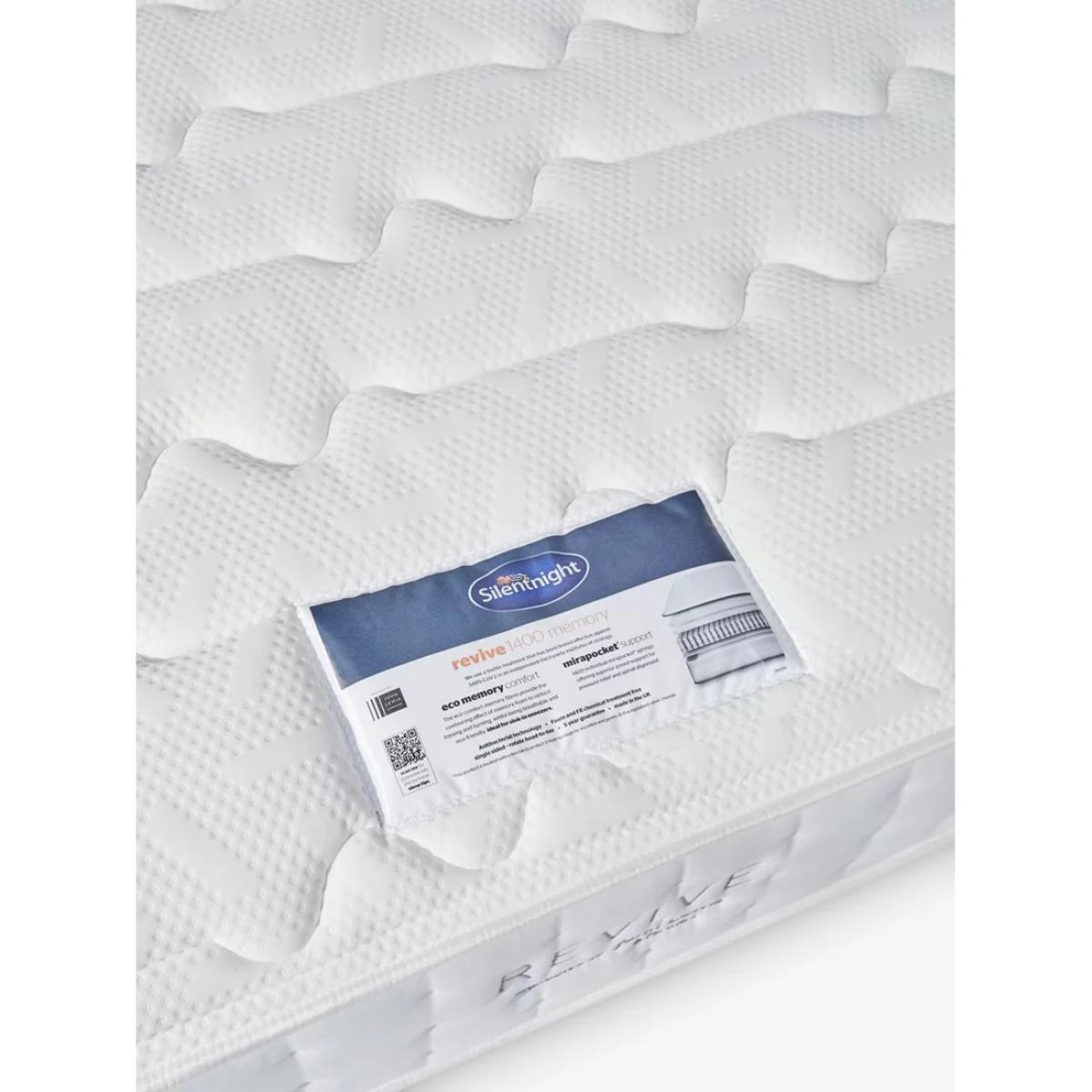 Silentnight Revive Eco Comfort Memory 1400 Spring Mattress, Regular Tension, King Size – image 6