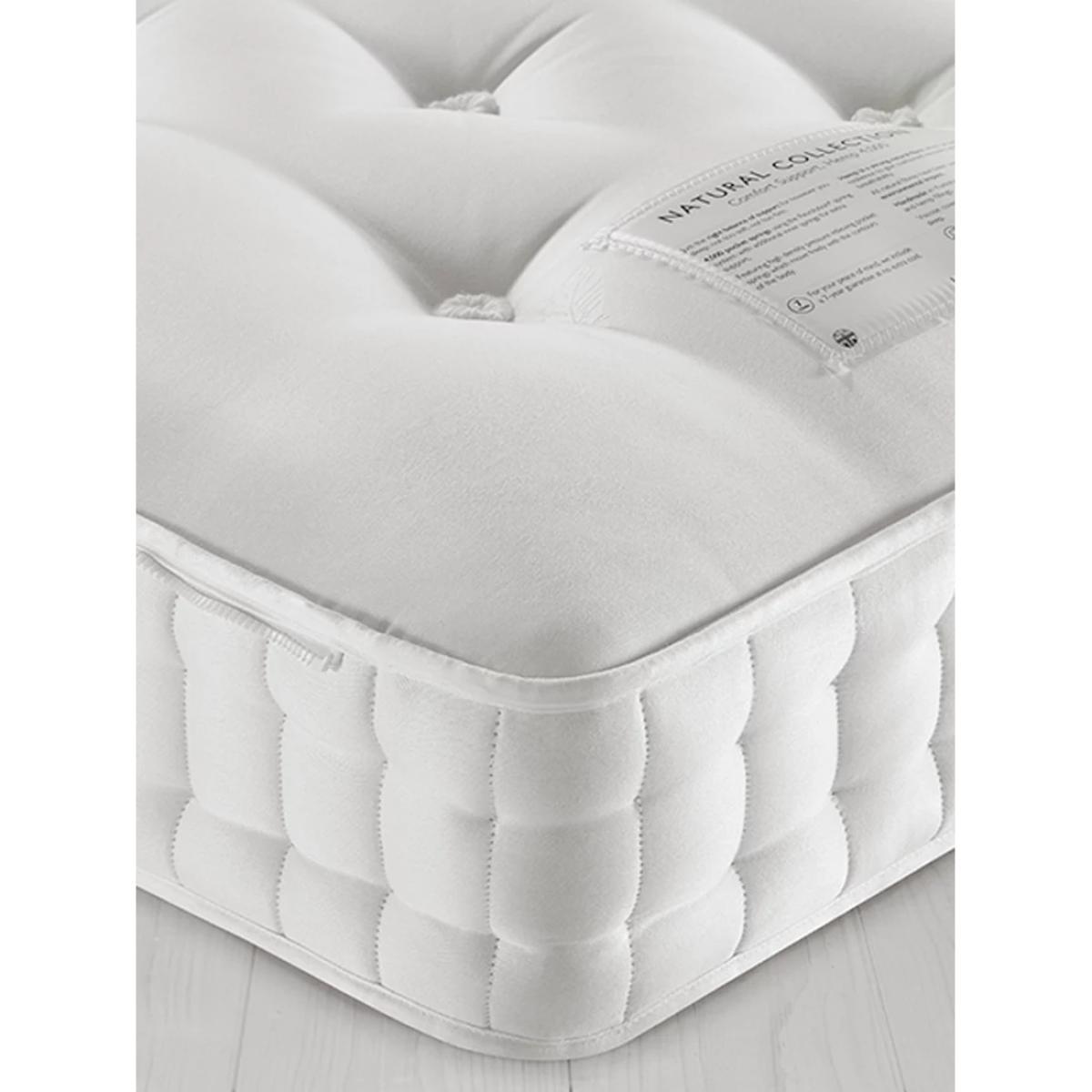 John Lewis & Partners Natural Collection Hemp 2500, King Size, Firm Tension Pocket Spring Zip Link Mattress