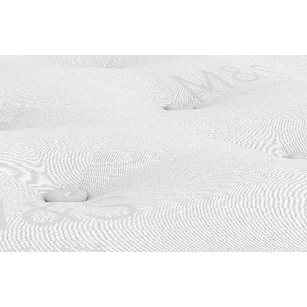 M&S 2500 Pocket Spring Medium Luxury British Wool Pillowtop Mattress - 5FT - White, White – image 2