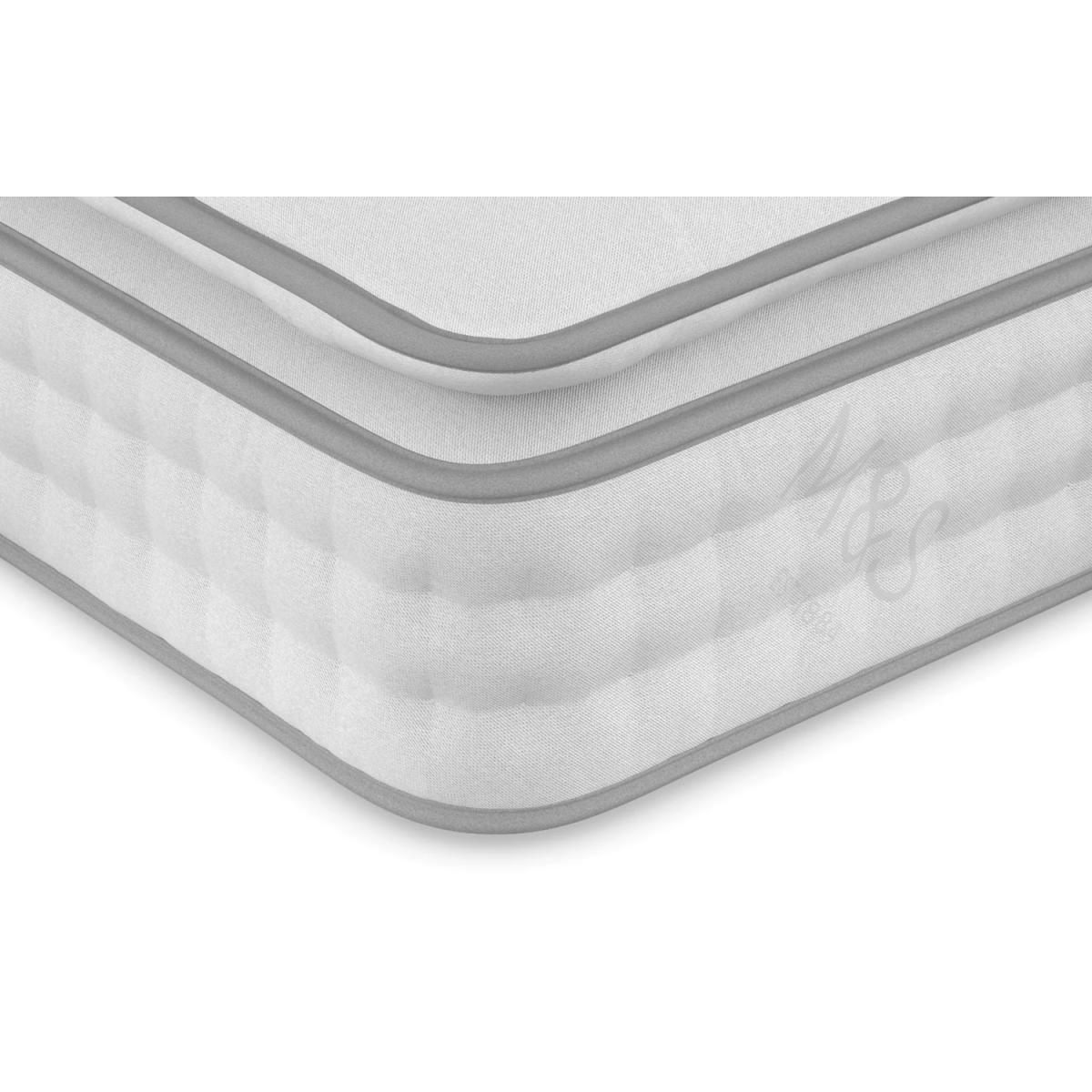 M&S 2500 Pocket Spring Medium Luxury British Wool Pillowtop Mattress - 5FT - White, White – image 3