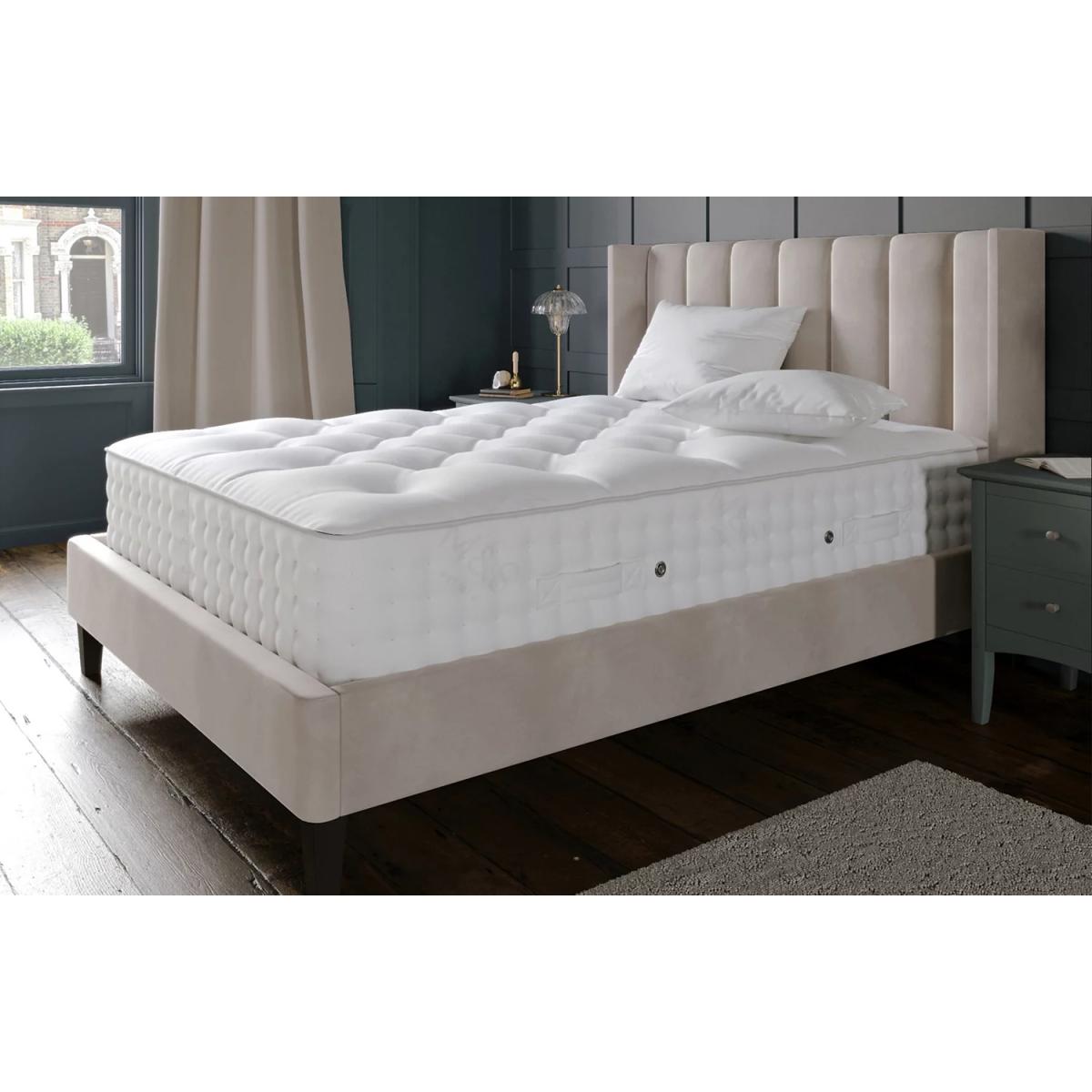 Natural Wool 1000 Pocket Spring Medium Mattress - 5FT - White, White – image 3