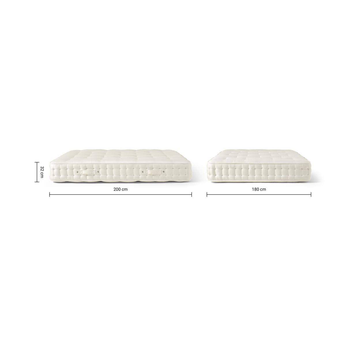 Halsua 8000 Pocket Super King Size Mattress, Medium Firm Tension, Natural Cotton & Wool – image 7
