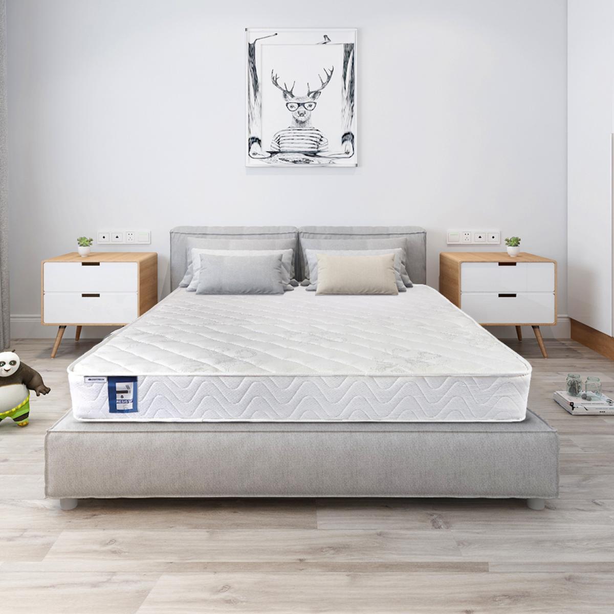 Breathable Double Sprung Fabric Mattress - White / Kingsize – image 3