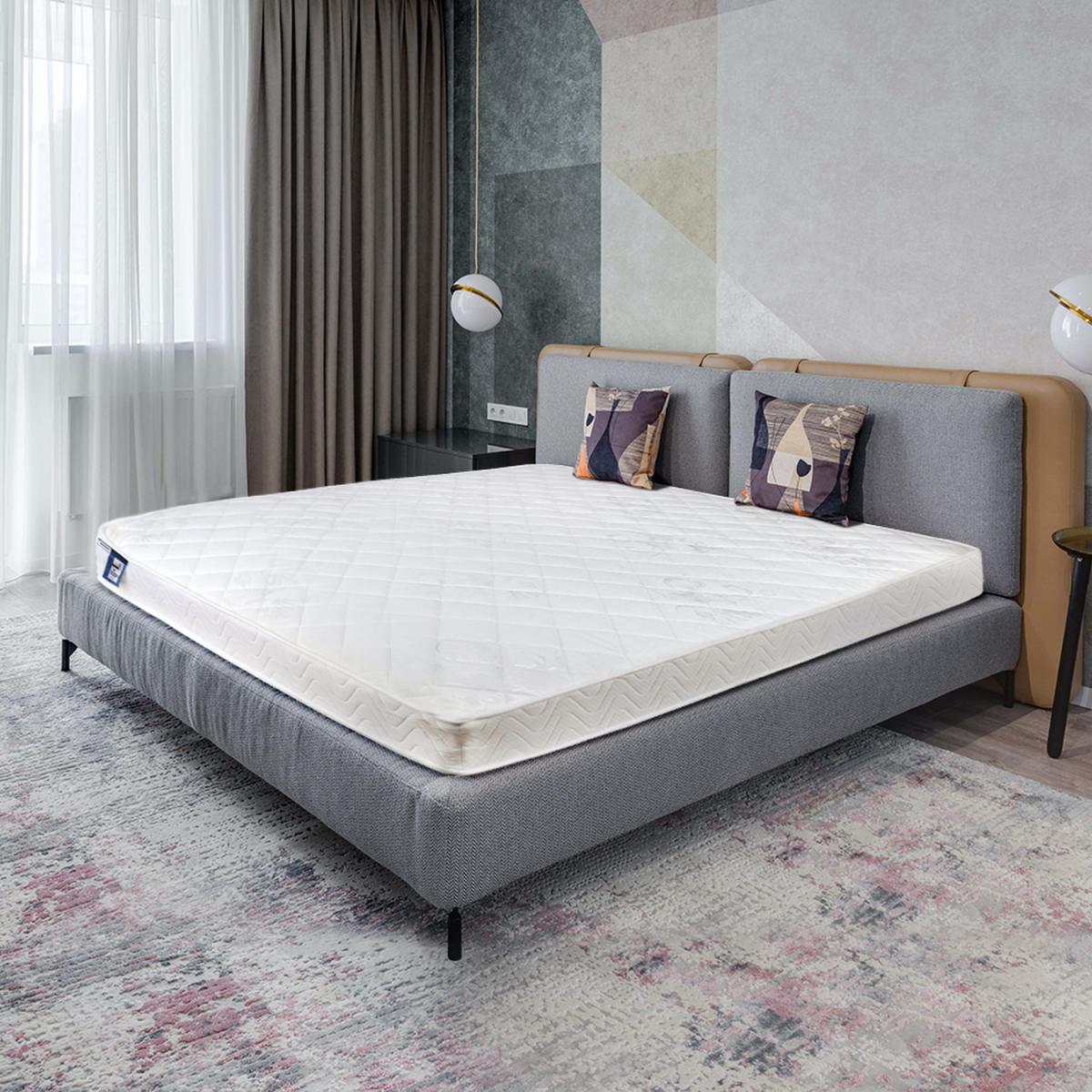 Breathable Double Sprung Fabric Mattress - White / Kingsize – image 1