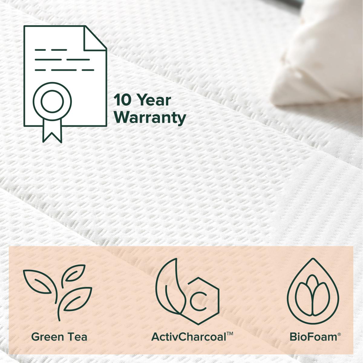 Memory Foam Spring Hybrid Mattress - White – image 6