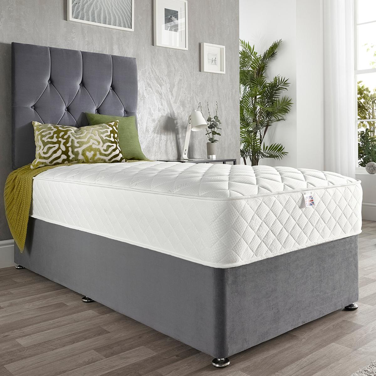 Aspire Double Comfort Eco Foam Free Mattress, Size King - White border and white top panel – image 2