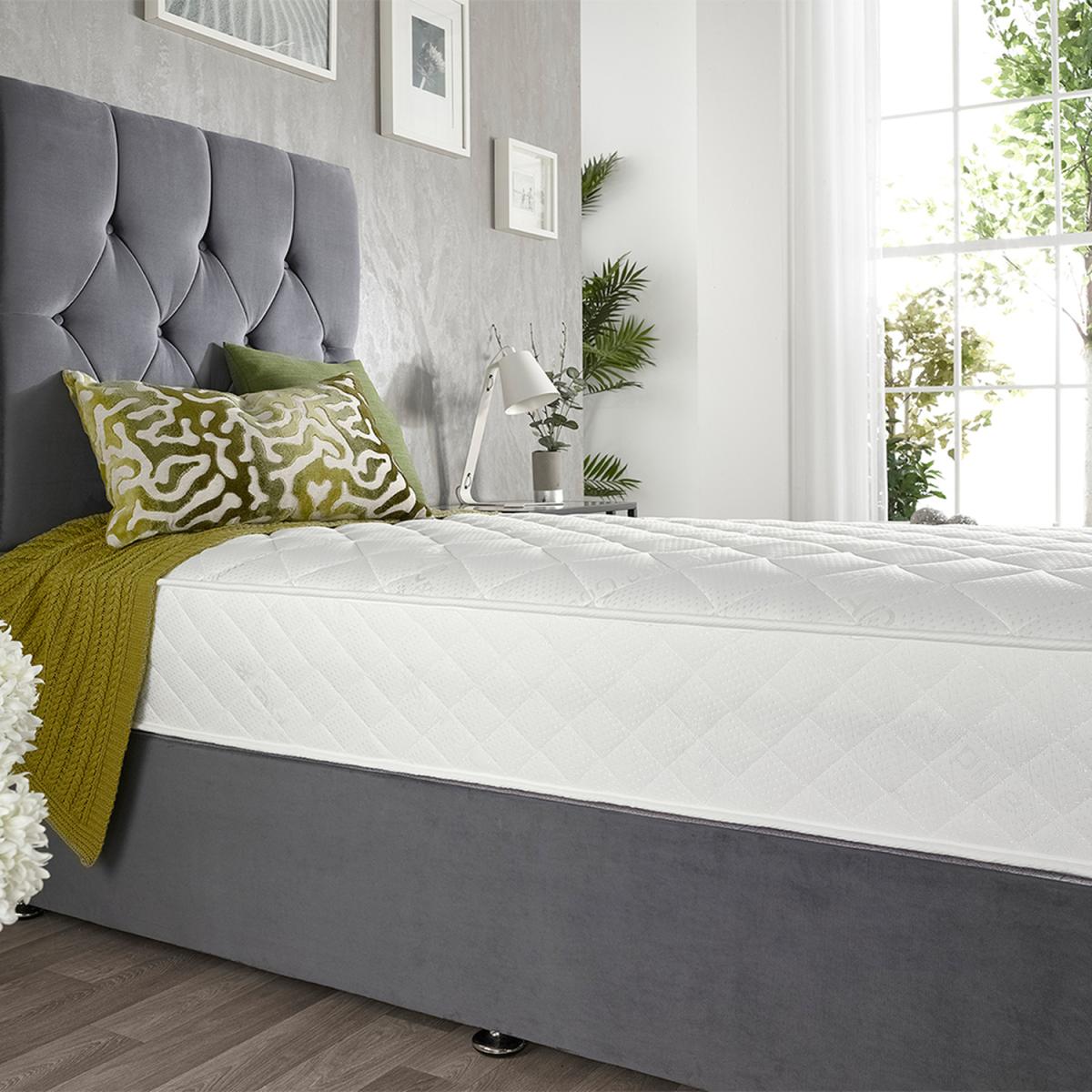 Aspire Double Comfort Eco Foam Free Mattress, Size King - White border and white top panel – image 3
