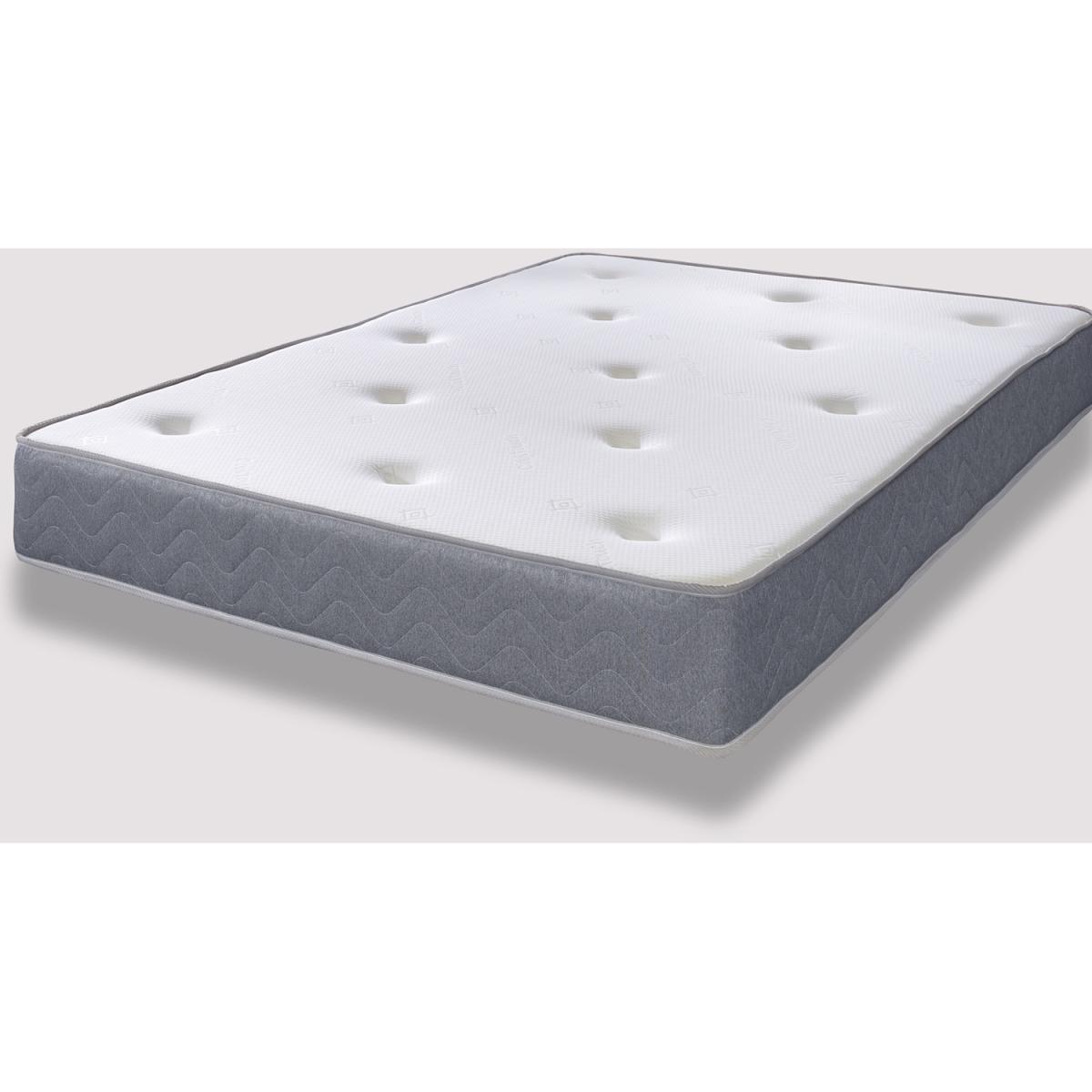 The Cooltouch Core Galaxy Grey Border Tufted Foam Free Spring Mattress - White / King – image 2