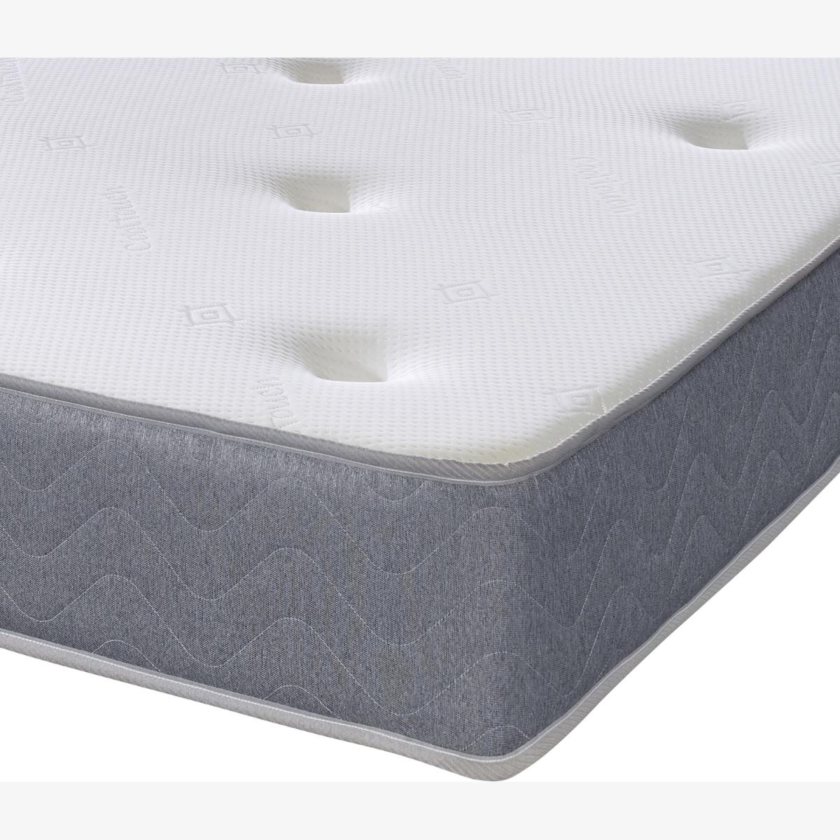 The Cooltouch Core Galaxy Grey Border Tufted Foam Free Spring Mattress - White / King – image 1