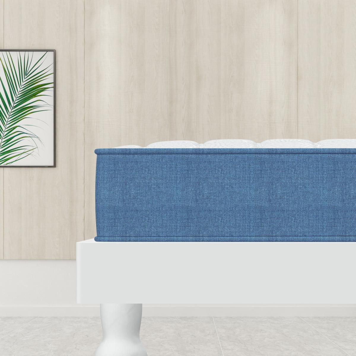 Cooling Gel Memory Foam Mattress - Blue-White / King – image 5