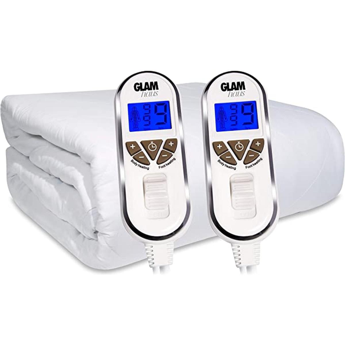 Electric Blanket Fitted Mattress Underblanket  Feet And Body Settings - White / King – image 5