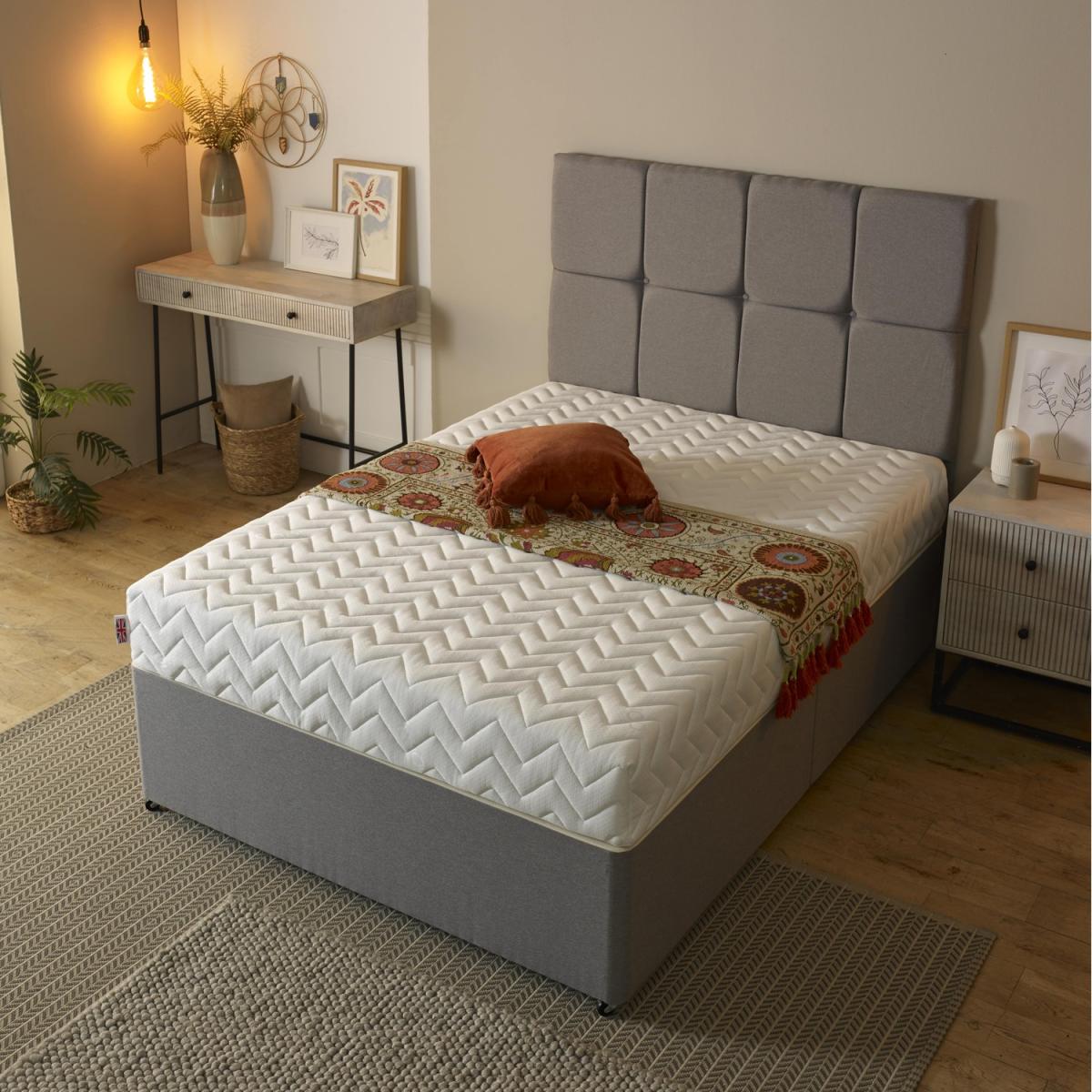 Harmony 20cm Deep 3 Layer Cool Comfort Foam and Cool Blue Memory Foam Mattress - White / King – image 2