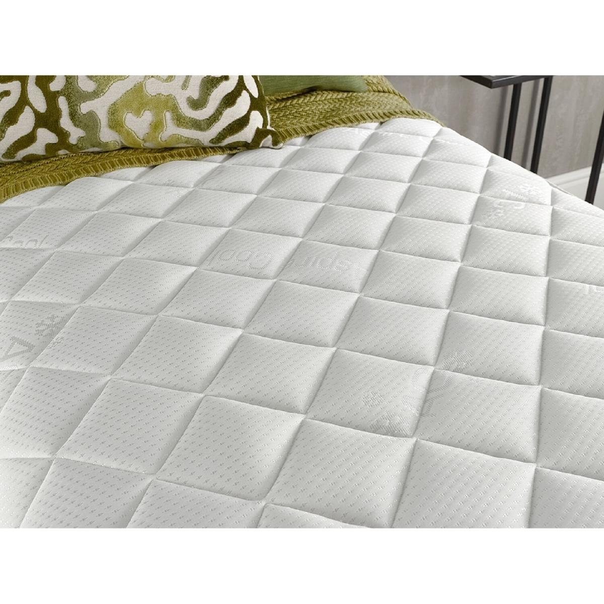 Aspire Comfort Memory Rolled Mattress, Size King - White border and white top panel – image 4