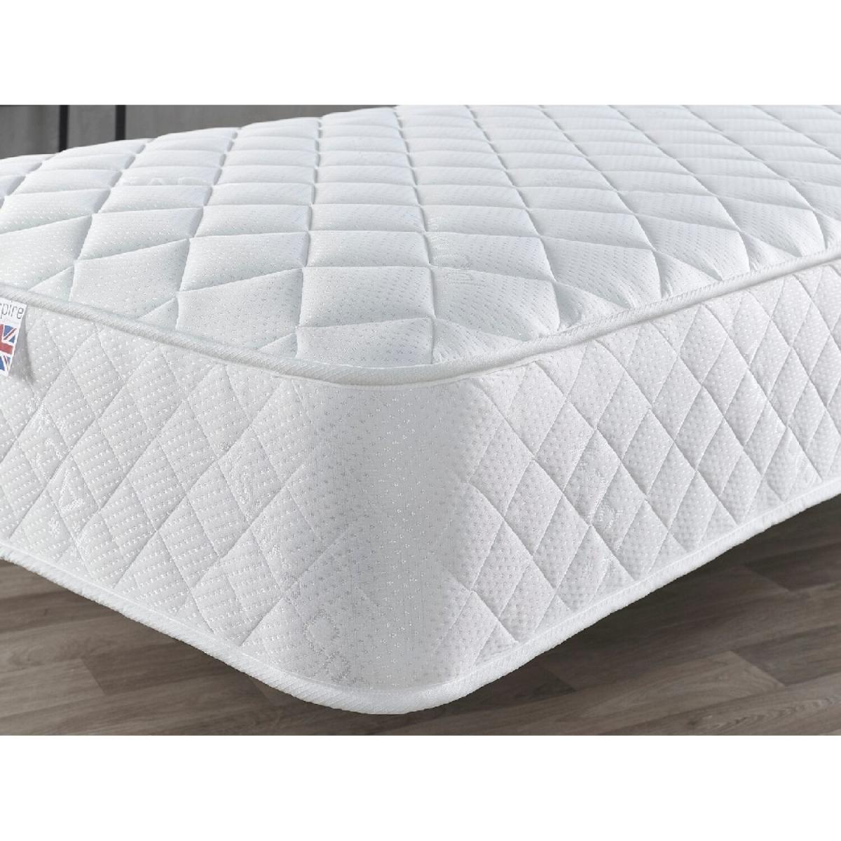 Aspire Comfort Memory Rolled Mattress, Size King - White border and white top panel – image 6