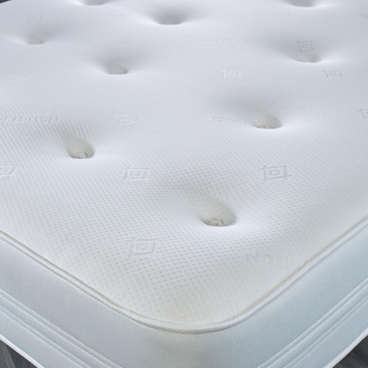 Cool Touch Hand-Tufted with Memory Foam and Spring with White Border Mattress - White / King – image 2