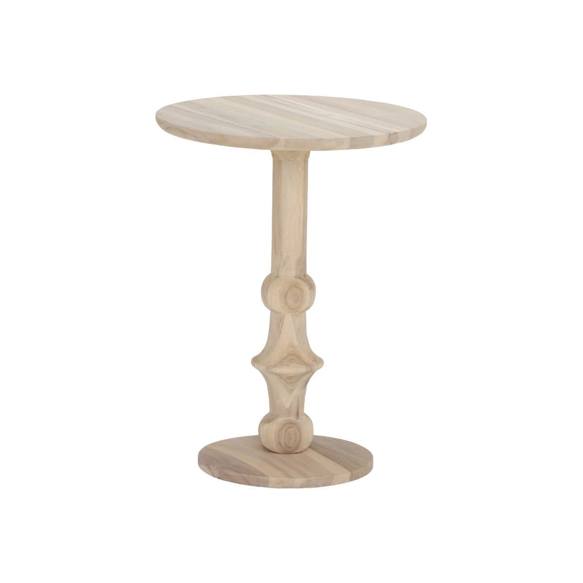 Positano Garden Lamp Table, Aged Teak – image 1