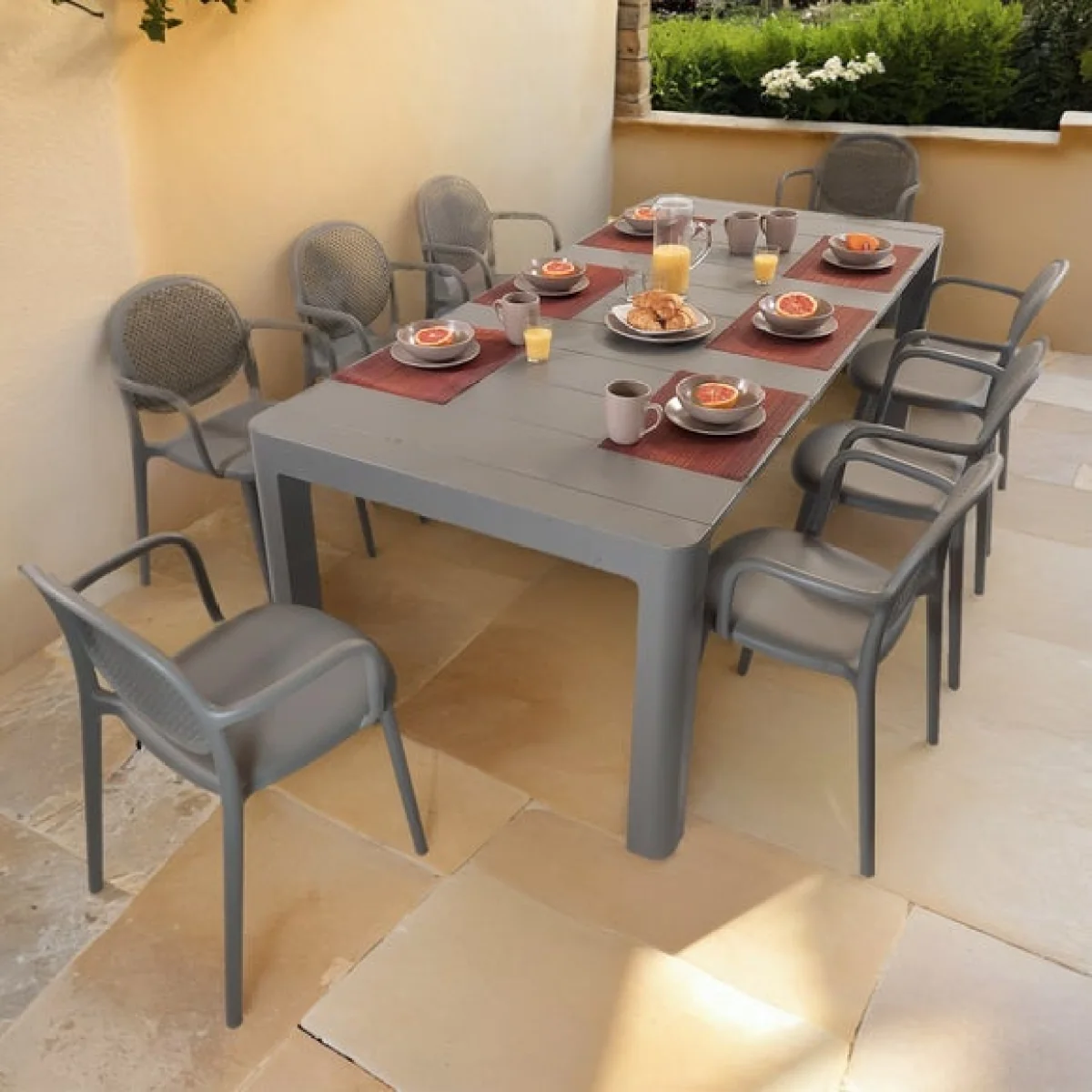 Modura Henrik Rectangular Dining Table with 8 Stina Armchairs – image 2