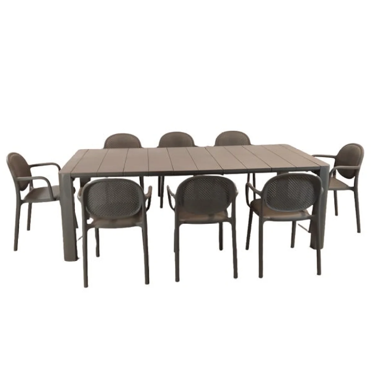 Modura Henrik Rectangular Dining Table with 8 Stina Armchairs – image 8