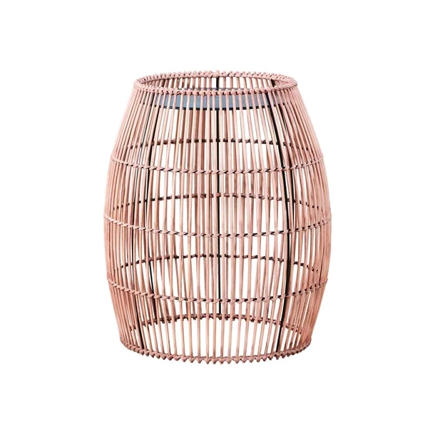 Peaktop Large Cylinder Rattan Metal Top Side Table – image 1