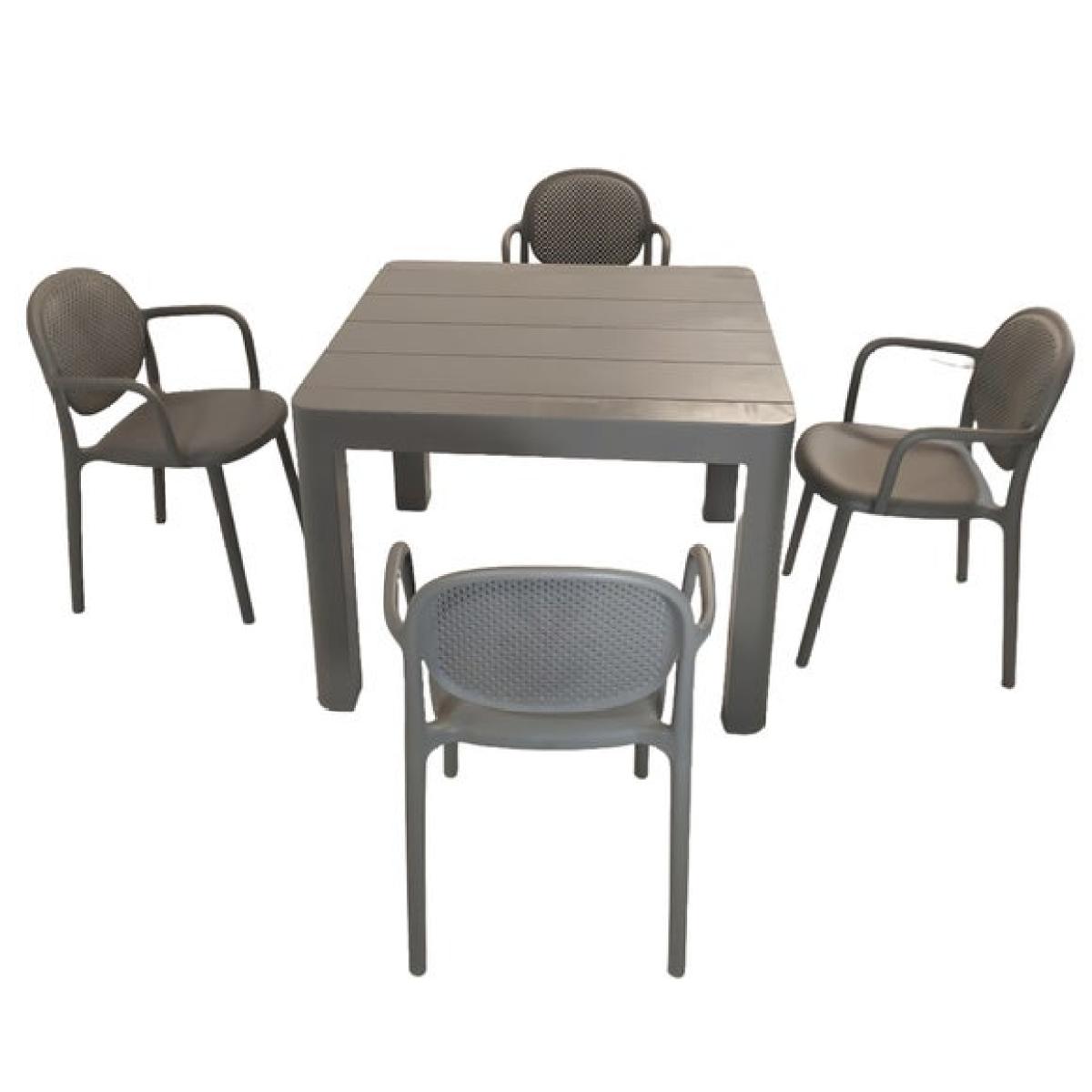 Modura Henrik Square Dining Table with 4 Stina Armchairs – image 6