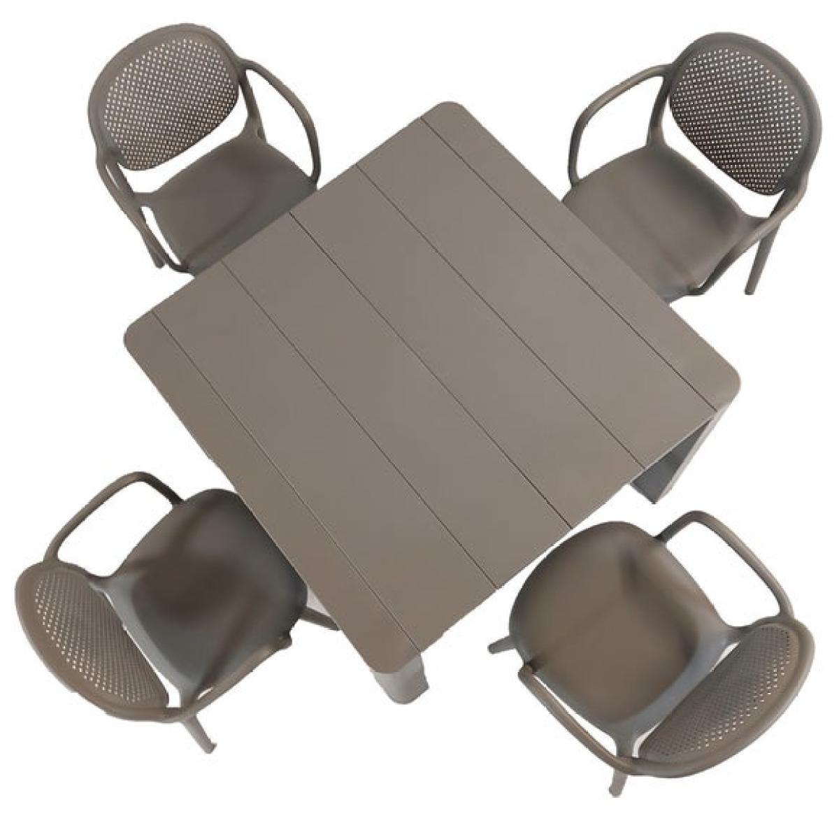 Modura Henrik Square Dining Table with 4 Stina Armchairs – image 7