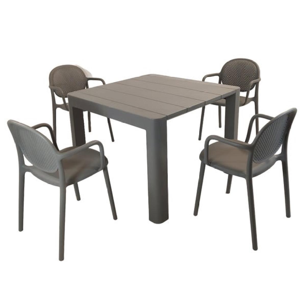 Modura Henrik Square Dining Table with 4 Stina Armchairs – image 8