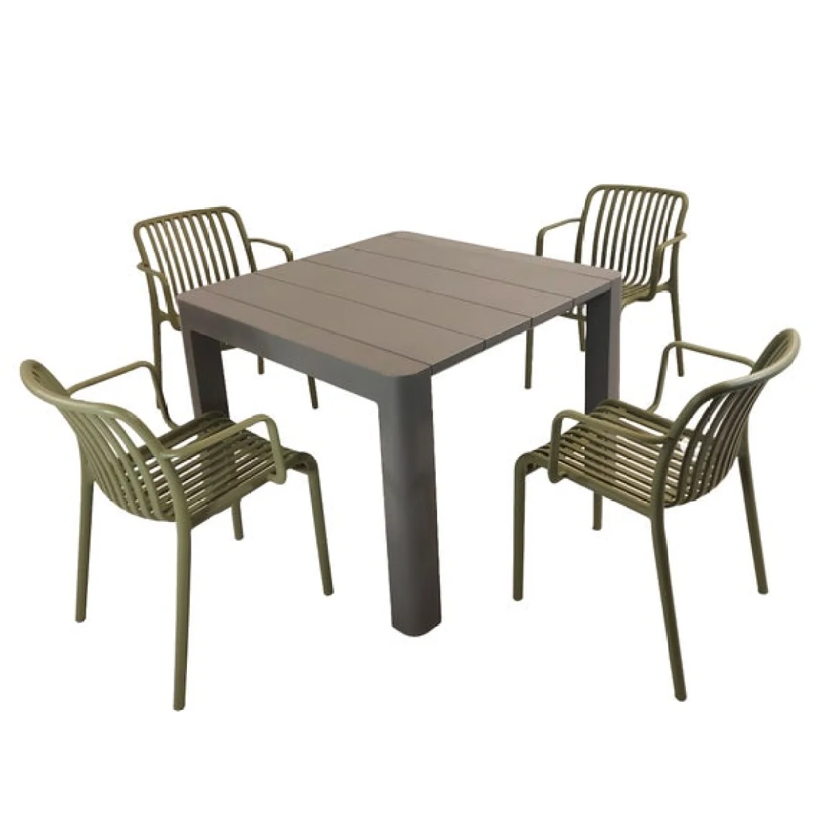 Modura Henrik Square Dining Table with 4 Alma Armchairs – image 8