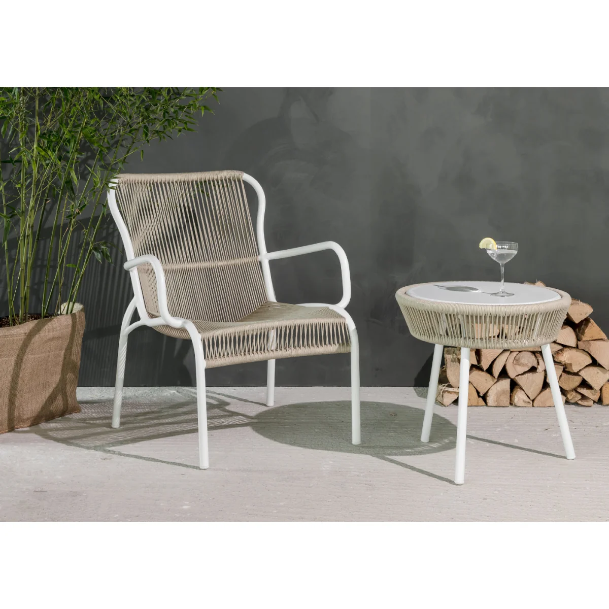 Vincent Sheppard Loop Outdoor Side table in Dune White – image 2